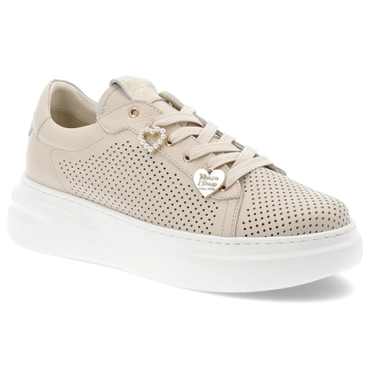 Zdjęcie produktu Beżowe Sneakersy Chebello Stylowe Obuwie Damskie