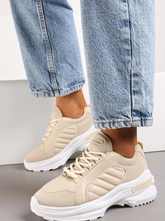 Zdjęcie produktu Beżowe Sneakersy Doreania Vices