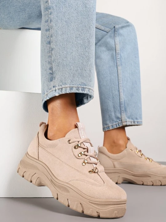 Zdjęcie produktu Beżowe Sneakersy Farwynn Vices