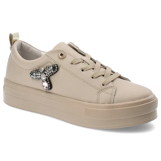 Zdjęcie produktu Beżowe Sneakersy Filippo Modne Obuwie Damskie