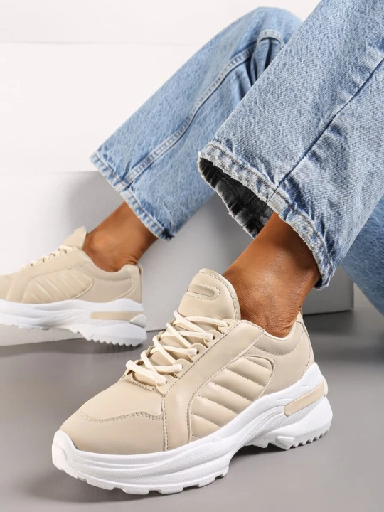 Zdjęcie produktu Beżowe Sneakersy Hyneh Vices