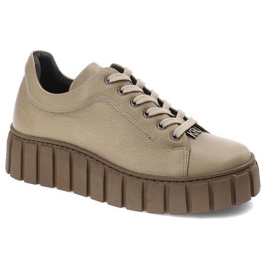 Zdjęcie produktu Beżowe Sneakersy Karino Modne Obuwie Damskie