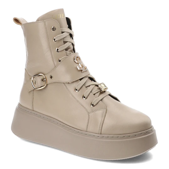 Zdjęcie produktu Beżowe Sneakersy Libero Obuwie Damskie Premium