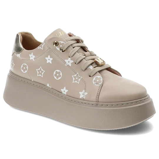 Zdjęcie produktu Beżowe Sneakersy Libero Półbuty Damskie Premium