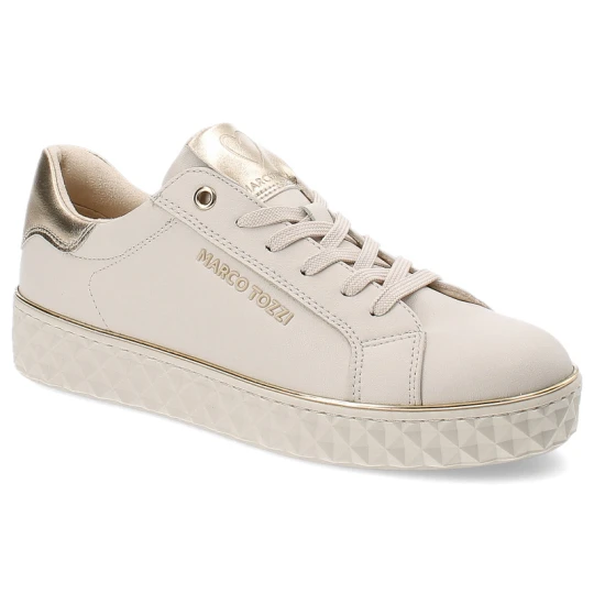 Zdjęcie produktu Beżowe Sneakersy Marco Tozzi Sportowe Obuwie Damskie