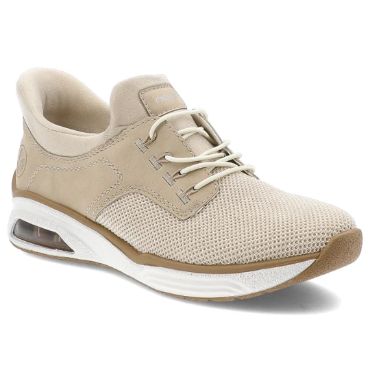 Zdjęcie produktu Beżowe Sneakersy Rieker Stylowe Wsuwane Obuwie Damskie