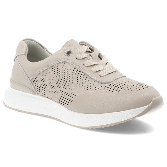 Zdjęcie produktu Beżowe Sneakersy S.Barski Modne Obuwie Damskie
