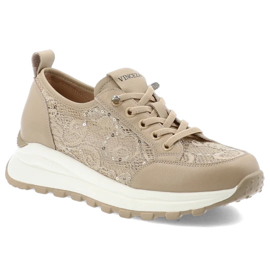 Zdjęcie produktu Beżowe Sneakersy Vinceza Modne Obuwie Damskie