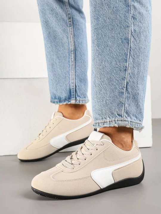 Zdjęcie produktu Beżowe Sneakersy w Stylu Kultowych Tenisówek Virritia C'M Paris