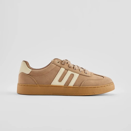 Zdjęcie produktu Beżowe sneakersy z kremowymi wstawkami House