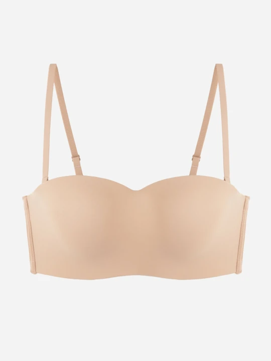 Zdjęcie produktu Beżowy Biustonosz Bardotka Typu Second Skin Bez Fiszbin Tessy Love Magnolia