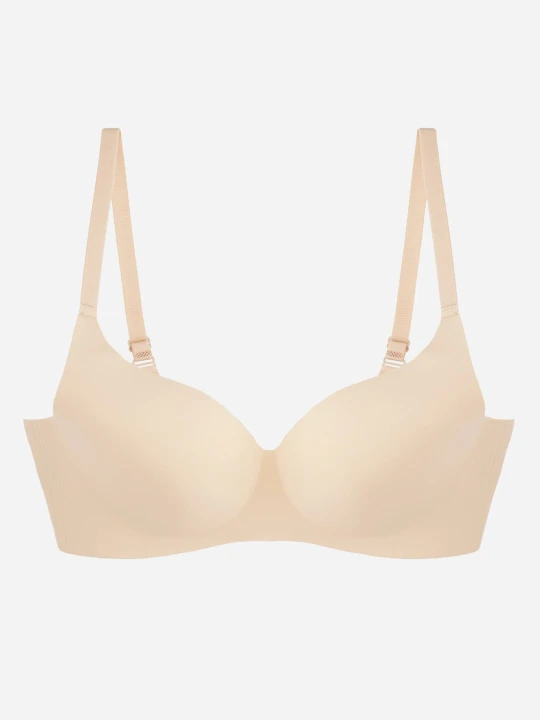 Zdjęcie produktu Beżowy Biustonosz Basic Minimalistyczny Bez Fiszbin Gładki Isealea Love Magnolia