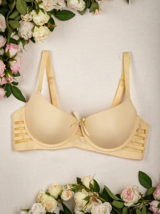 Zdjęcie produktu Beżowy Biustonosz Push Up z Wycięciami na Bokach Shieso Love Magnolia