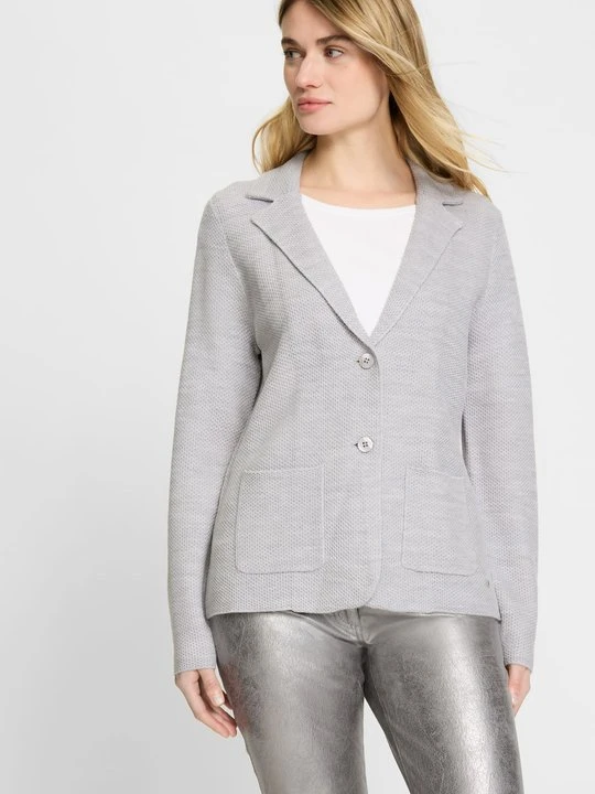 Zdjęcie produktu Szary kardigan damski Eva z wełną merino - Cosmic Chic Olsen