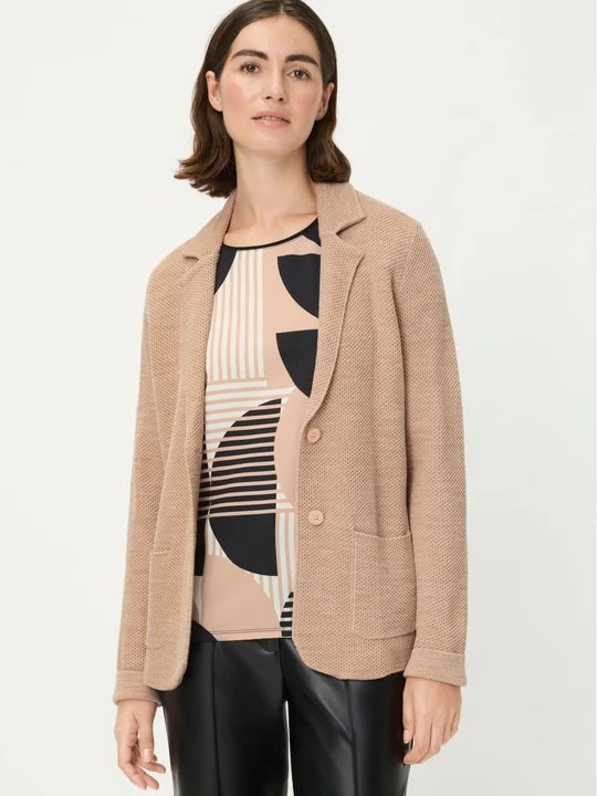 Zdjęcie produktu Beżowy kardigan damski Eva z wełną merino – Urban Wild Olsen