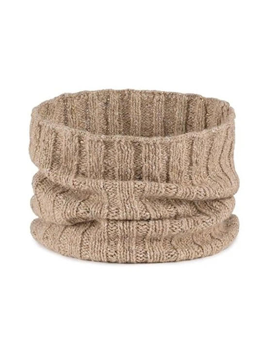 Zdjęcie produktu Beżowy komin damski z wełną merino Olsen