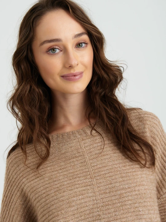 Zdjęcie produktu Beżowy sweter z domieszką wełny Greenpoint