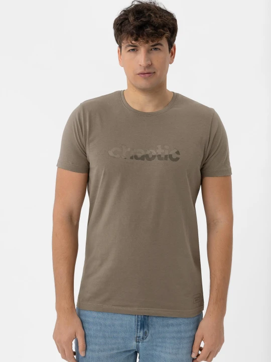 Zdjęcie produktu Beżowy t-shirt T-SMUGE Volcano