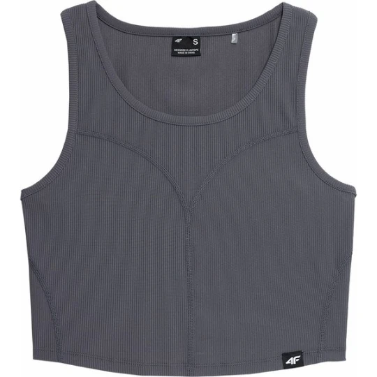 Zdjęcie produktu Bezrękawnik, crop-top damski 4FSS23TTSHF330 4F Szary