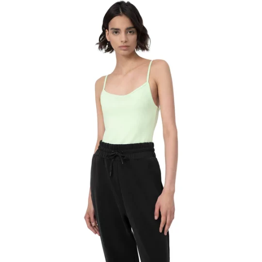 Zdjęcie produktu Bezrękawnik, crop-top damski 4FSS23TTSHF346 4F Zielony