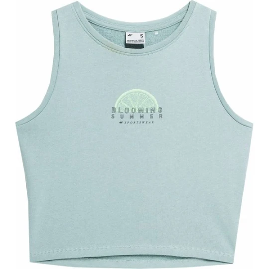 Zdjęcie produktu Bezrękawnik, crop-top damski 4FSS23TTSHF570 4F Niebieski