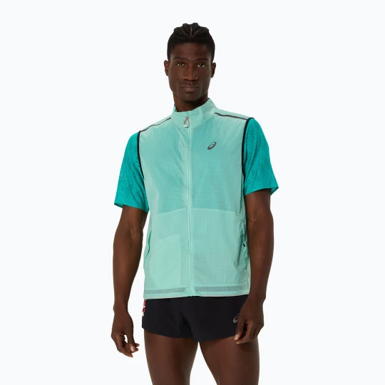 Zdjęcie produktu Bezrękawnik do biegania męski Asics Metarun Packable oasis green