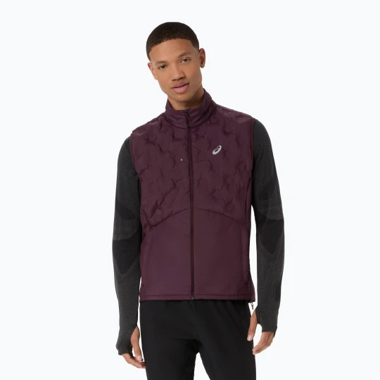 Zdjęcie produktu Bezrękawnik do biegania męski Asics Road Winter Gilet dark currant Bordowy