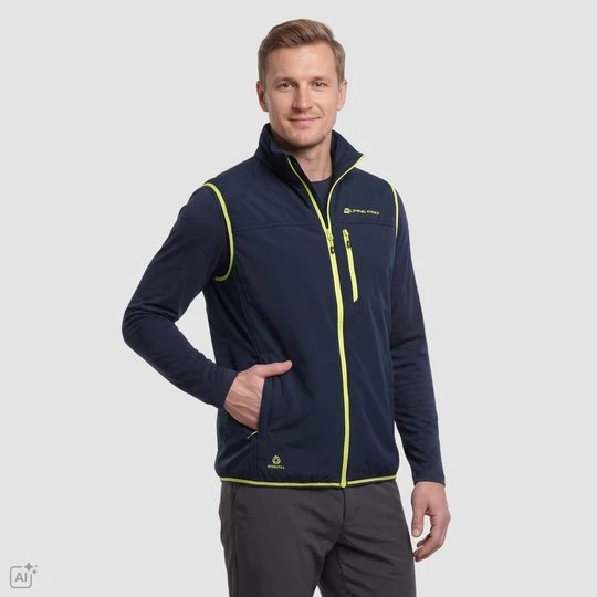 Zdjęcie produktu Bezrękawnik męski ocieplany z wełną Nerc 2 granatowy Alpine Pro