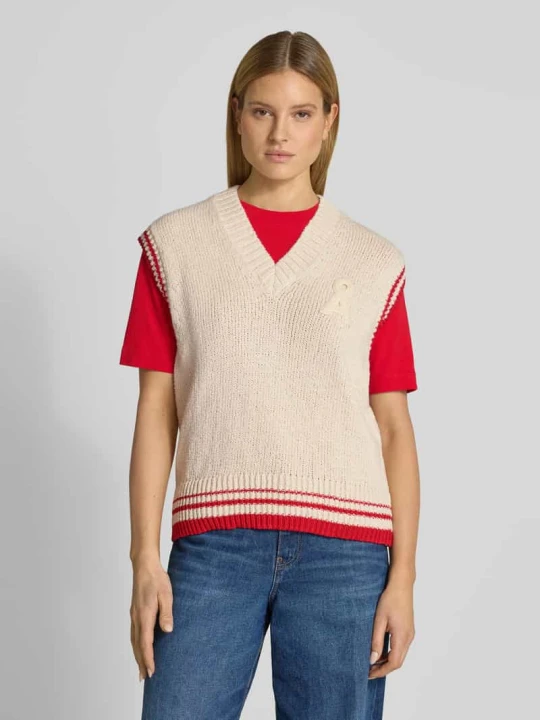 Zdjęcie produktu Bezrękawnik o kroju loose fit z Mieszanka bawełny Model 'ICONIC A COLLEGE' ARMEDANGELS Złamany biały