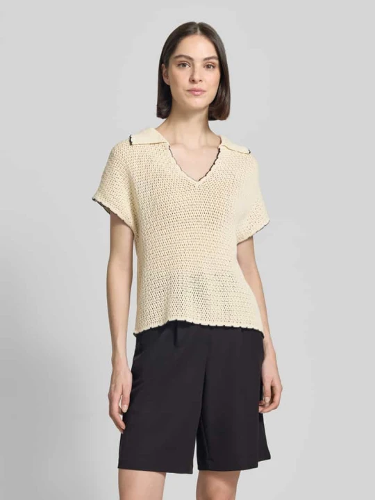 Zdjęcie produktu Bezrękawnik o kroju regular fit z kołnierzykiem polo s.Oliver Écru