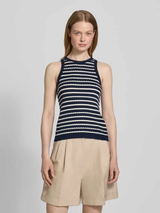 Zdjęcie produktu Bezrękawnik o kroju slim z czystej bawełny Tommy Hilfiger Granatowy