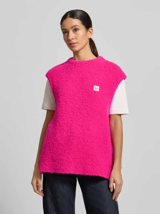 Zdjęcie produktu Bezrękawnik krój loose fit Dodatek wełny Model 'ZOLLY' American Vintage Mocnoróżowy