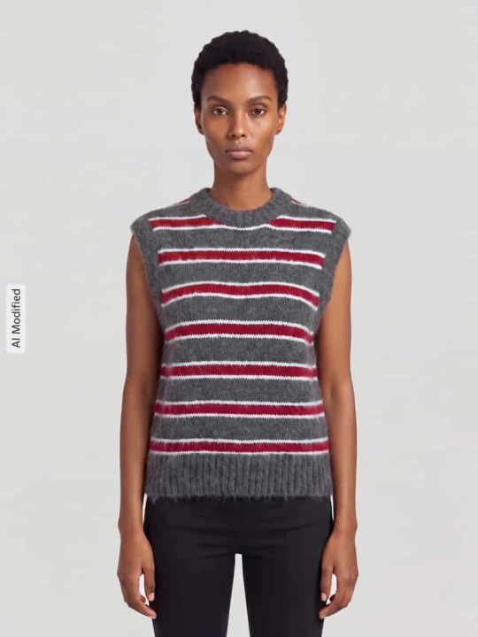 Zdjęcie produktu Bezrękawnik z czystej bawełny z prążkowanym dołem Levi's Ciemnoszary