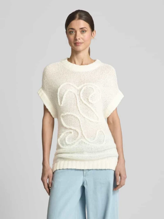 Zdjęcie produktu Bezrękawnik z dodatkiem wełny model „Lingo” My Essential Wardrobe Biały