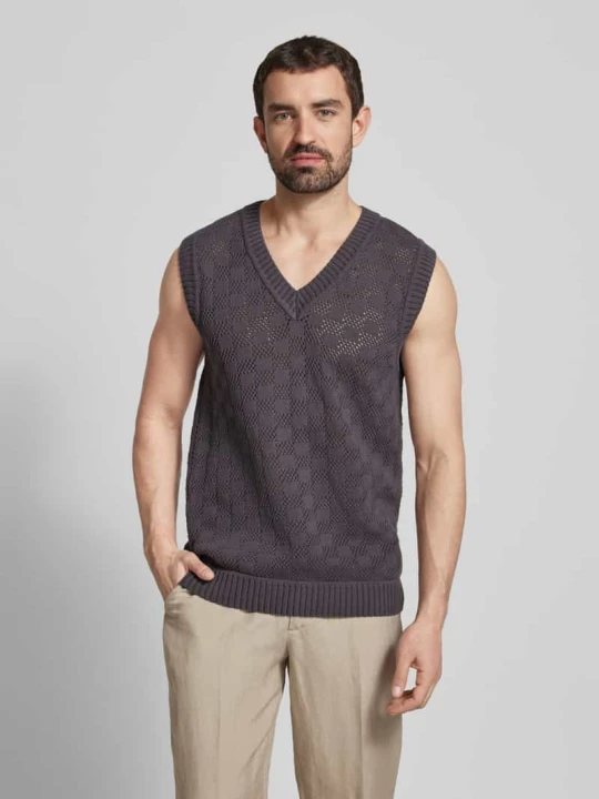 Zdjęcie produktu Bezrękawnik z prążkowanymi wykończeniami Scotch & Soda Czarny