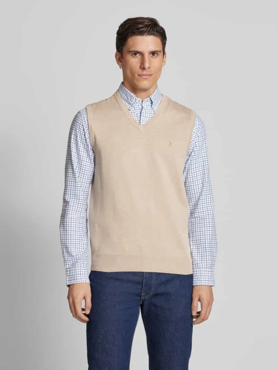 Zdjęcie produktu Bezrękawnik z wyhaftowanym logo Polo Ralph Lauren Beżowy