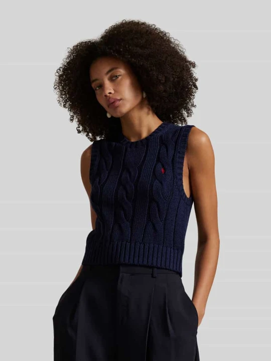 Zdjęcie produktu Bezrękawnik z wyhaftowanym logo Polo Ralph Lauren Granatowy