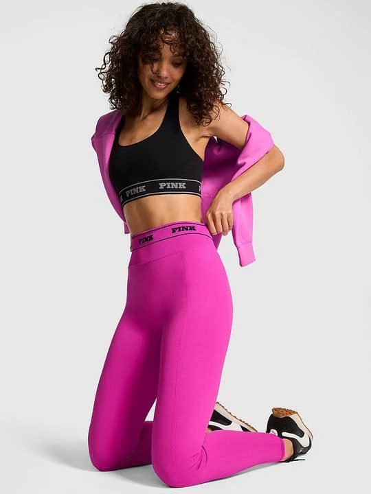 Zdjęcie produktu Bezszwowe legginsy z logo Victoria's Secret Różowy