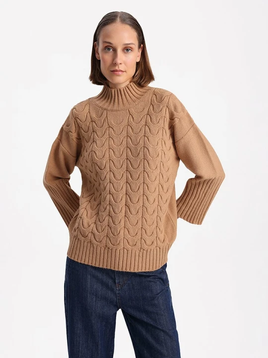 Zdjęcie produktu BGN Sweter w kolorze jasnobrązowym rozmiar: 40