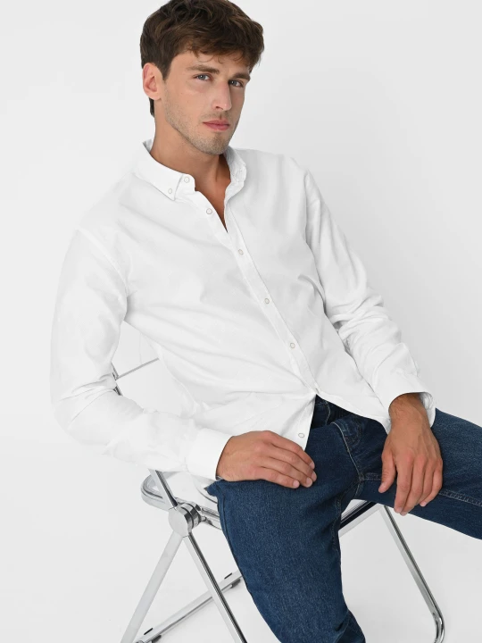 Zdjęcie produktu Biała koszula, Slim Fit, K-SALIX Volcano
