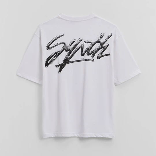 Zdjęcie produktu Biała koszulka z krótkim rękawem i nadrukiem graffiti House