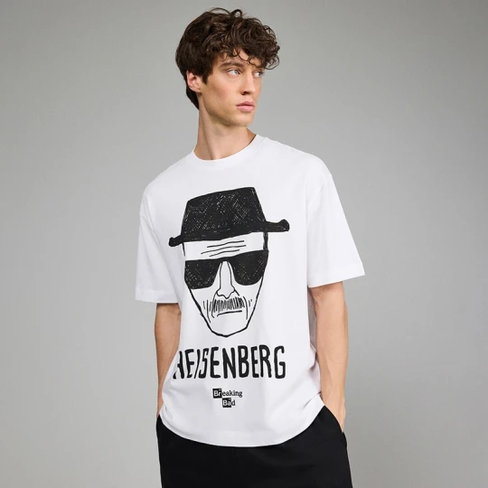 Zdjęcie produktu Koszulka Breaking Bad biała House kremowy