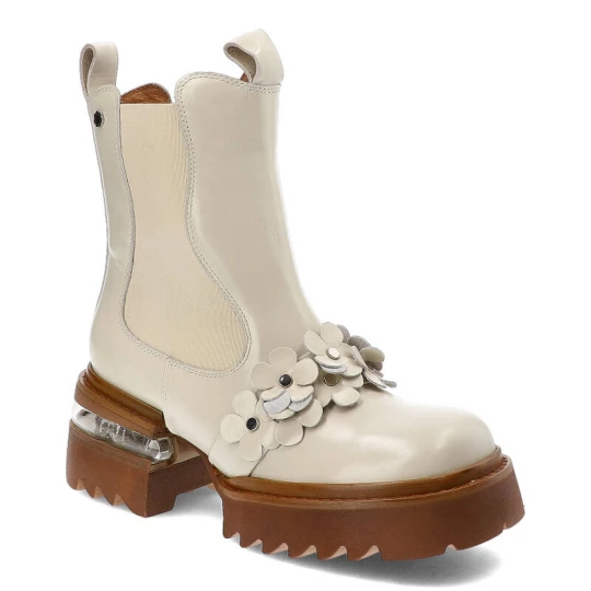 Zdjęcie produktu Białe Botki Tuffoni Stylowe Buty Damskie