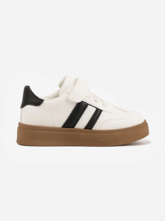 Zdjęcie produktu Białe Buty Sportowe Sneakersy w Stylu Kultowych Tenisówek na Rzep Lioana