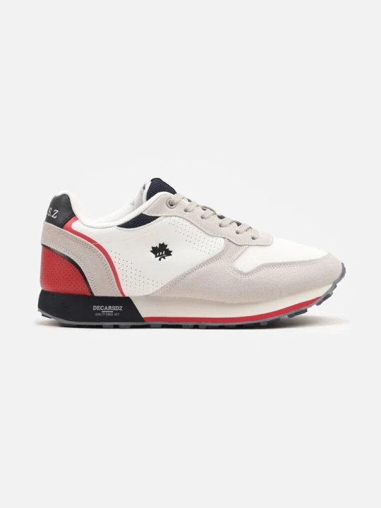 Zdjęcie produktu Białe Buty Sportowe Sneakersy z Ozdobnym Liściem i Perforacją Zaliennea Decarsdz