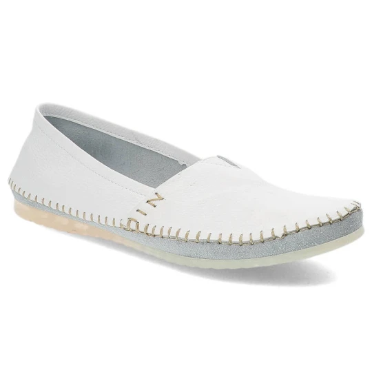 Zdjęcie produktu Białe Półbuty Armodo Skórzane Wygodne Buty