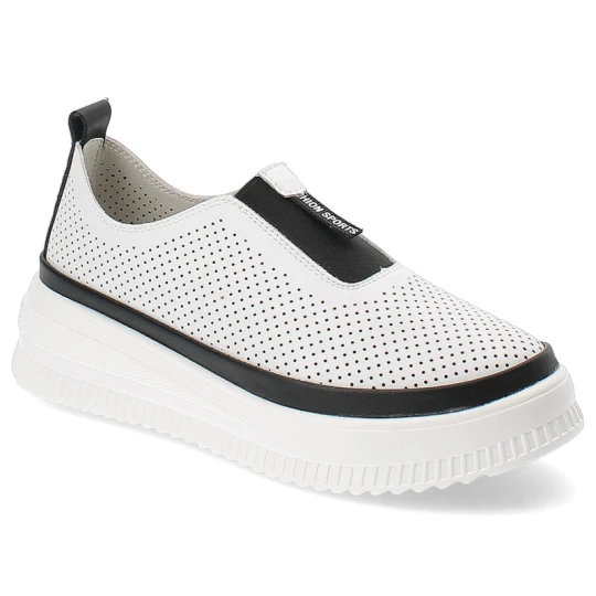 Zdjęcie produktu Białe Półbuty Artiker Modne Buty Damskie