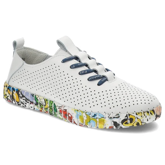 Zdjęcie produktu Białe Półbuty Artiker Wygodne Sneakersy Damskie