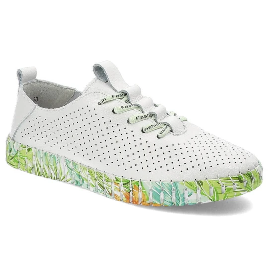 Zdjęcie produktu Białe Półbuty Artiker Wygodne Sneakersy Damskie