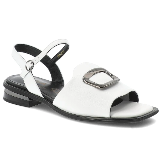 Zdjęcie produktu Białe Sandały S.Barski Eleganckie Obuwie Damskie